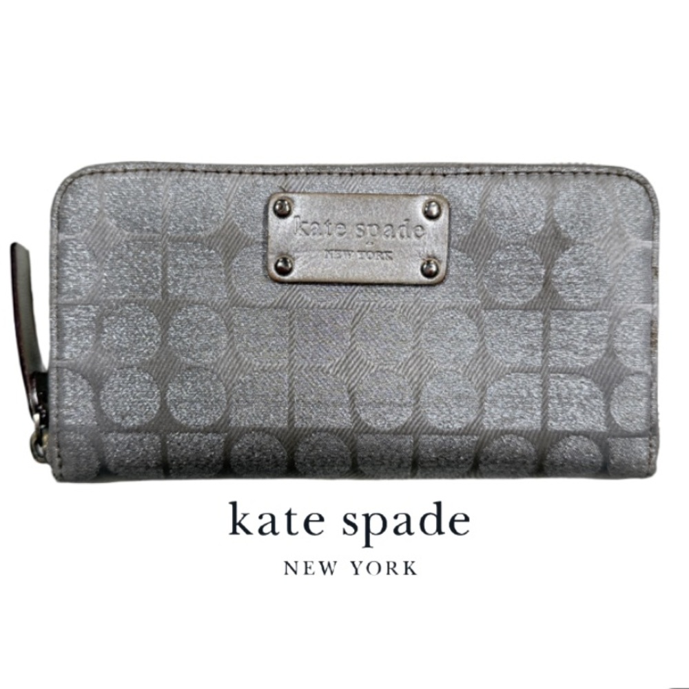 KATE SPADE | Neda Thompson Street Noel Zip Around Wallet Clutch Petrol Preppy